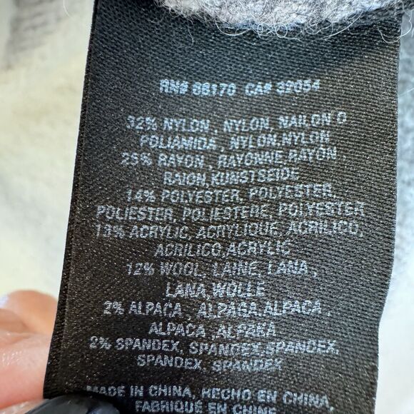 Anthropologie Womens Moto Alpaca Wool Cardigan Sz XL Gray Cabincore Luxe Lounge - Picture 8 of 14